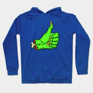 Thumbs Up Zombie Undead Cut off Hand Cartoon Hoodie